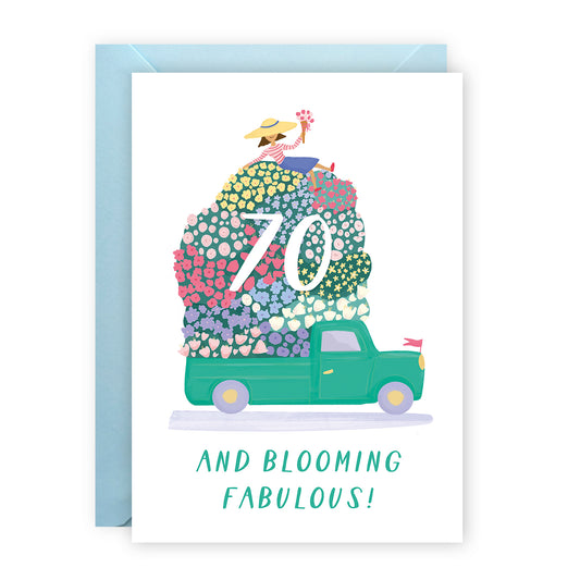 70 & Blooming Fab Card