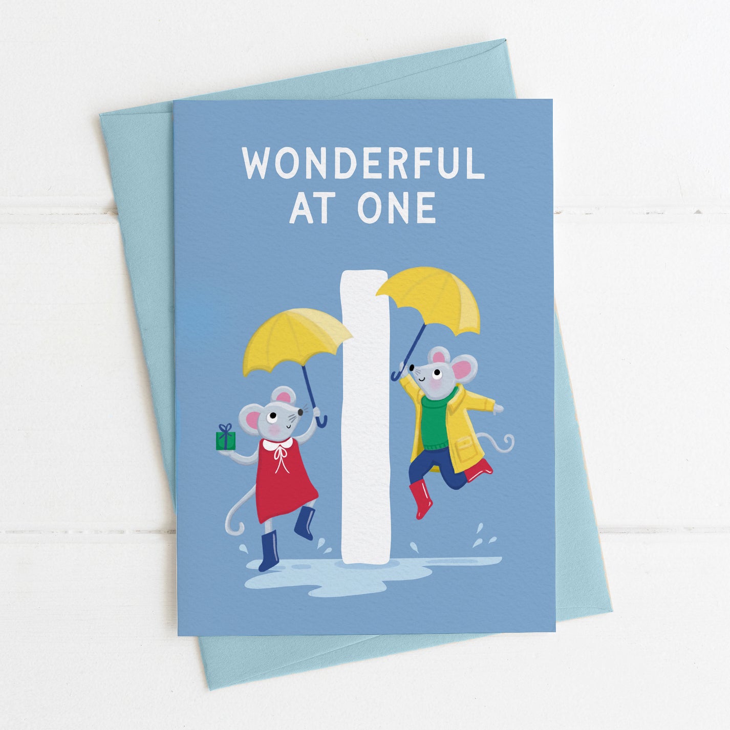 Age 1 Blue Bday Card