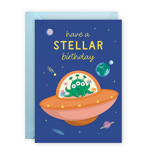 Alien Birthday Card