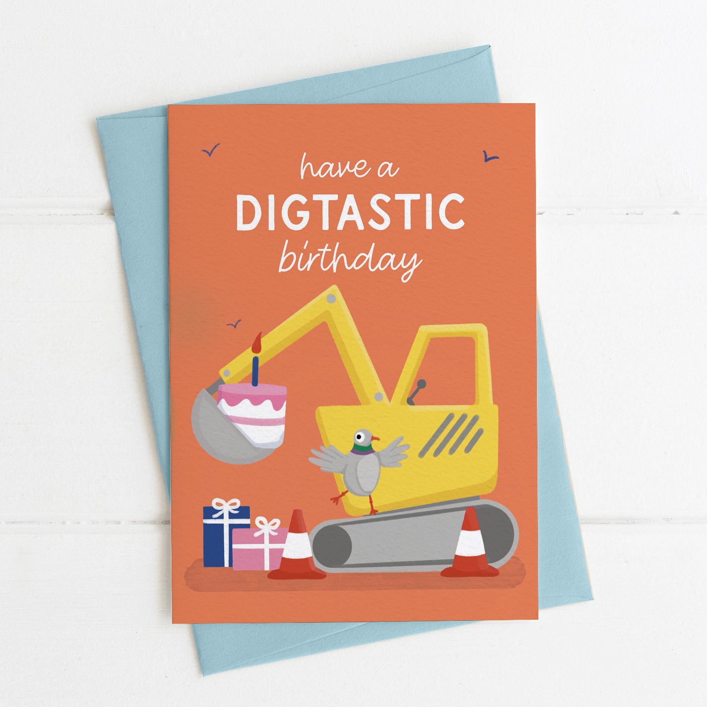 Digger Birthday Card