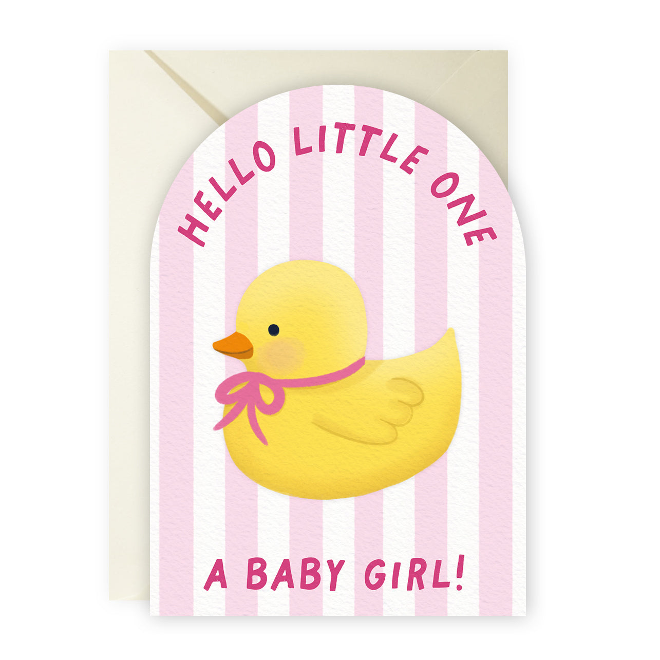 Stripey Baby Girl Card