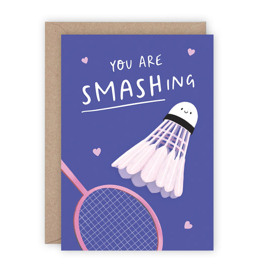 Badminton Valentine's Card