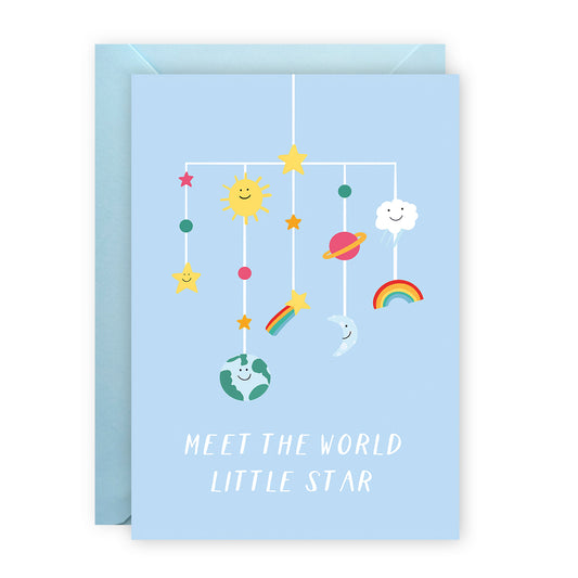 Blue New Baby Card