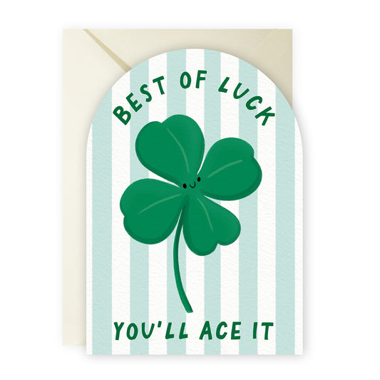 Stripey Good Luck Card