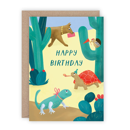 Desert Animals Birthday Card
