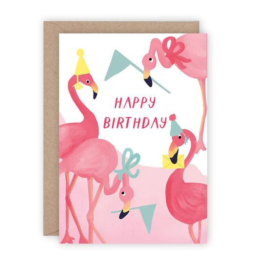 Flamingo Birthday Card