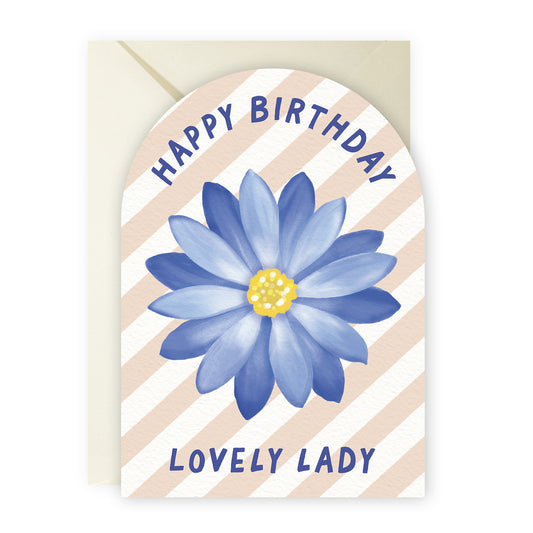Stripey Flower Bday Card