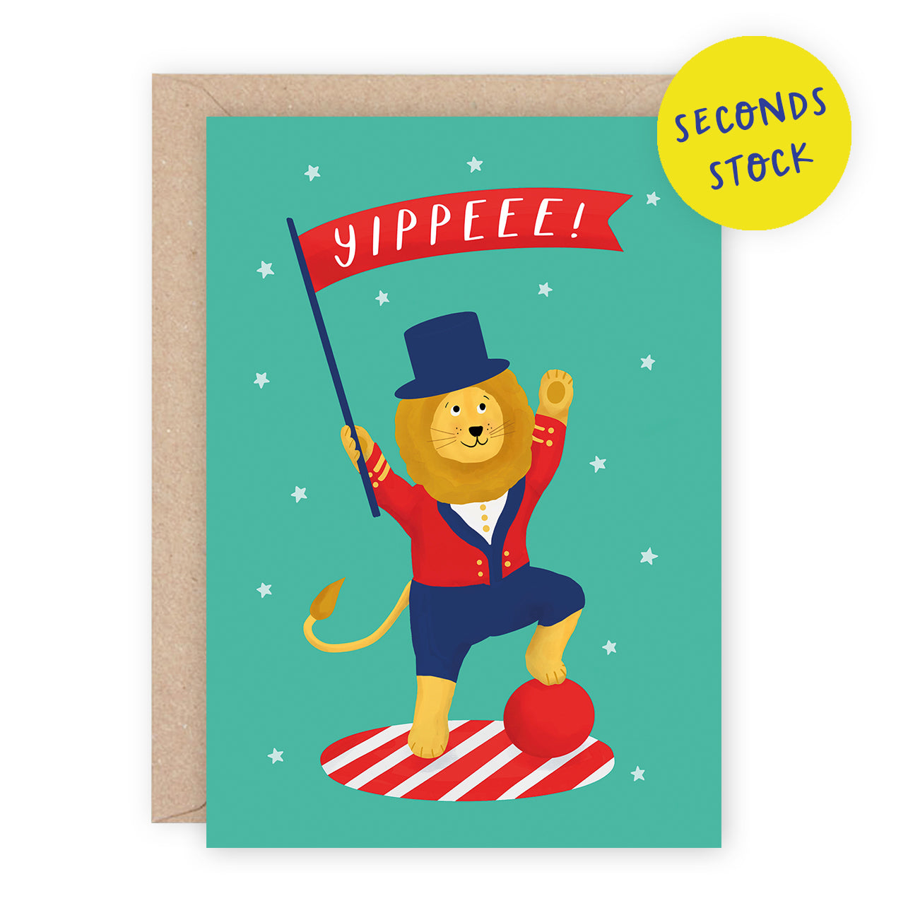 SECONDS: Lion Circus Kids Card