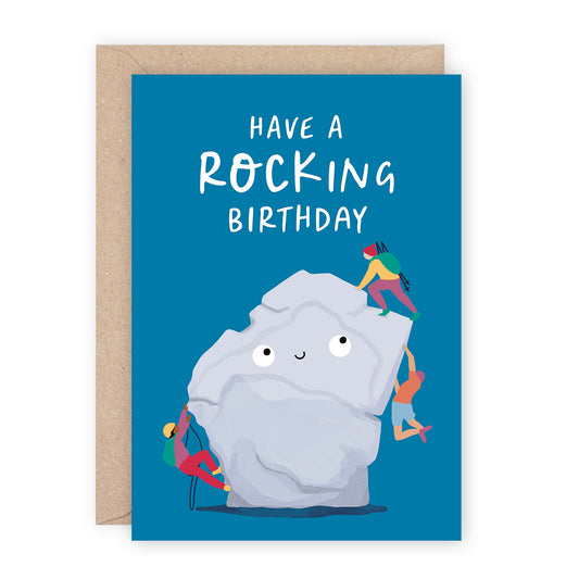 Rock Climbing Birthday Card