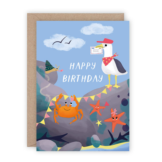 Seagull Birthday Card