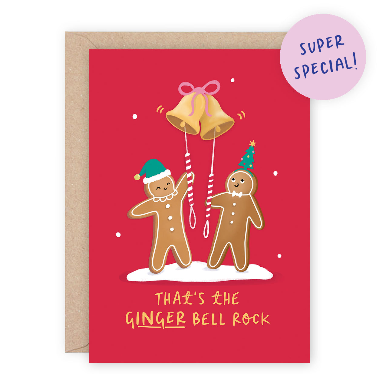 SUPER SPECIAL: Ginger Bell Xmas Card