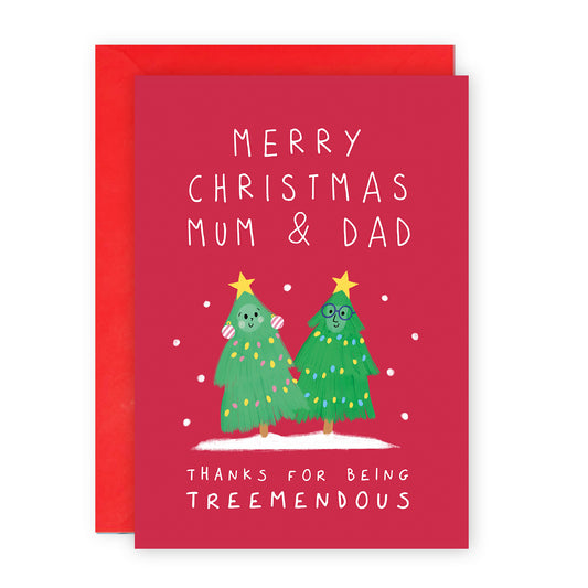 Treemendous Parents Xmas Card