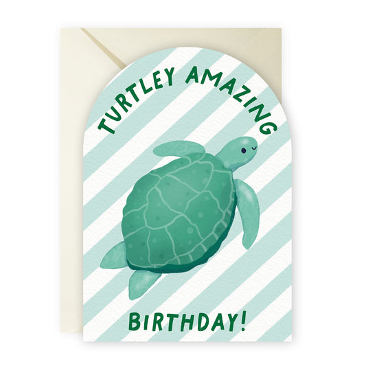 Stripey Turtle Bday Card