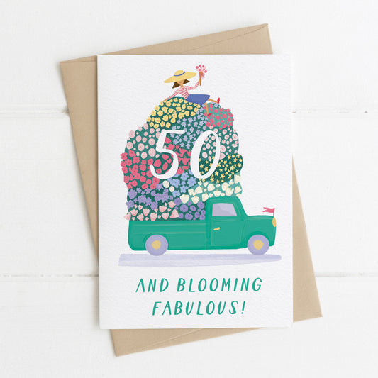 50 & Blooming Fab Card