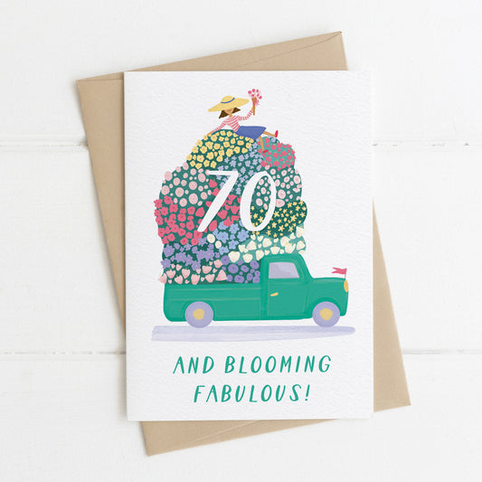 70 & Blooming Fab Card