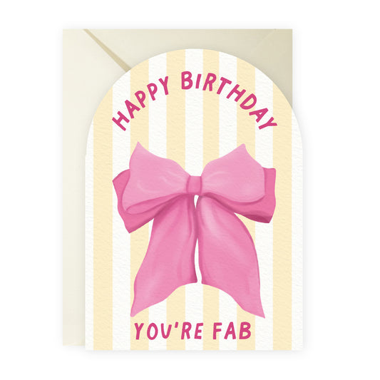 Elegant Bow Bday Card