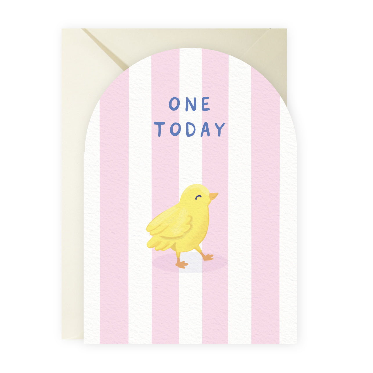 Age One Girl Chick Card