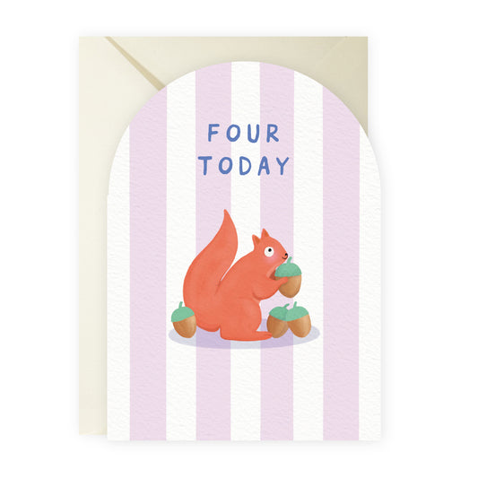 Age Four Squirrel Card