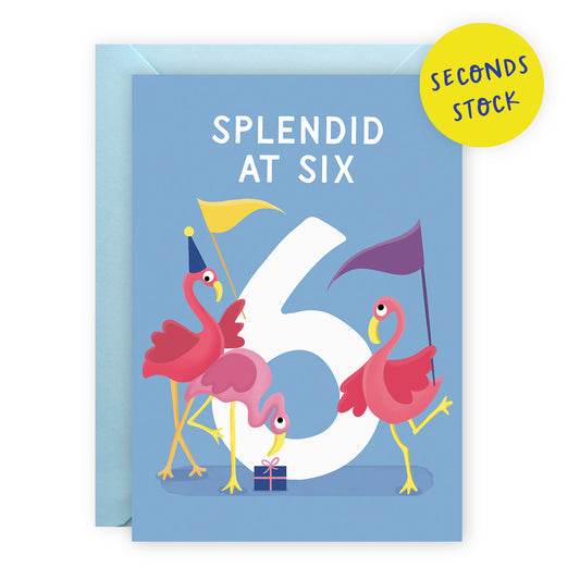 SECONDS: Age 6 Birthday Card