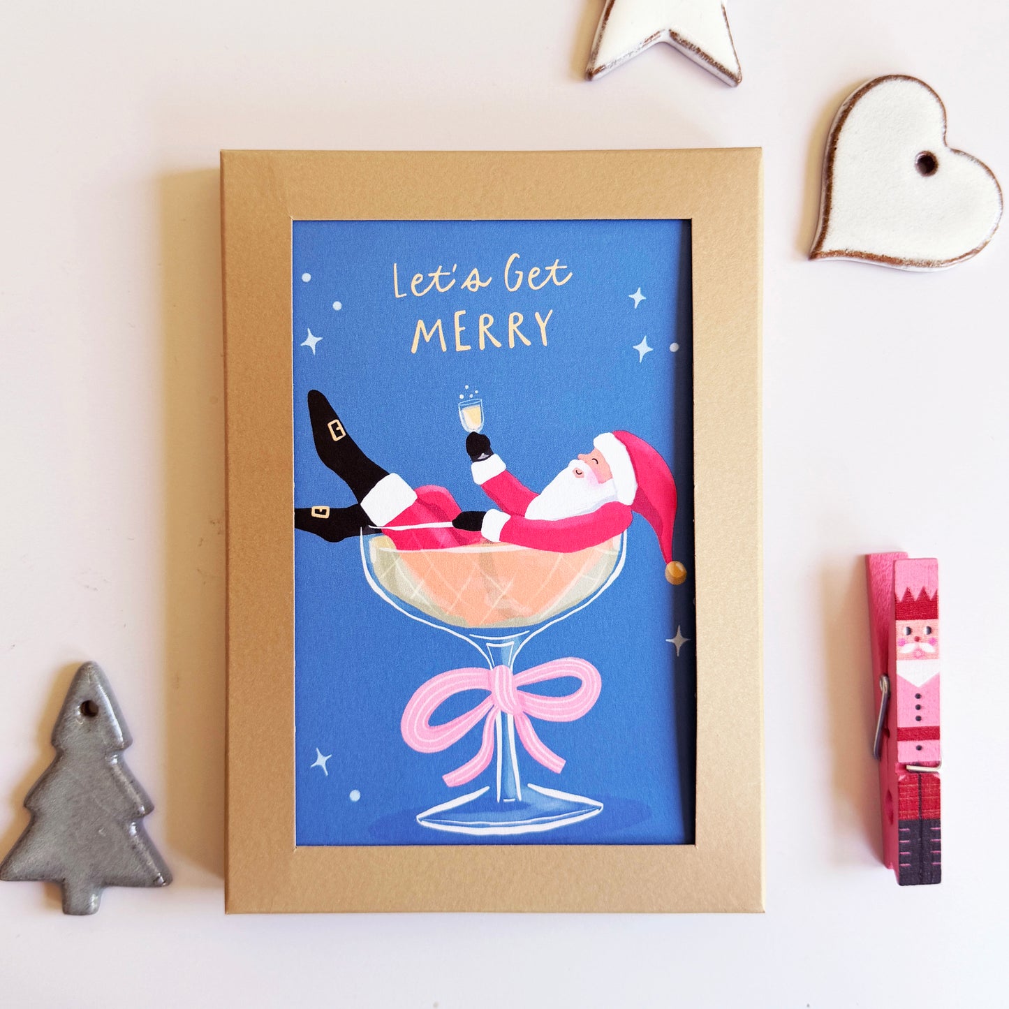 8 Card Christmas Pack (Champers + Holidays)