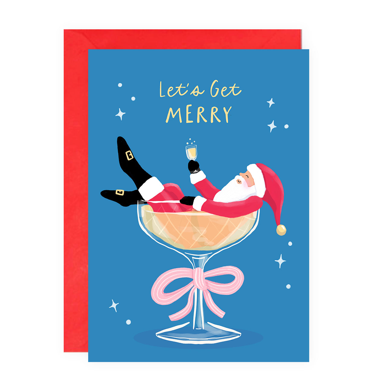 8 Card Christmas Pack (Champers + Holidays)