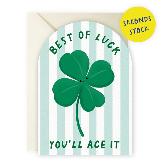 SECONDS: Stripey Good Luck Card