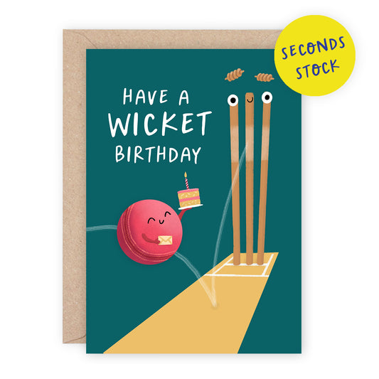 SECONDS: Cricket Birthday Card