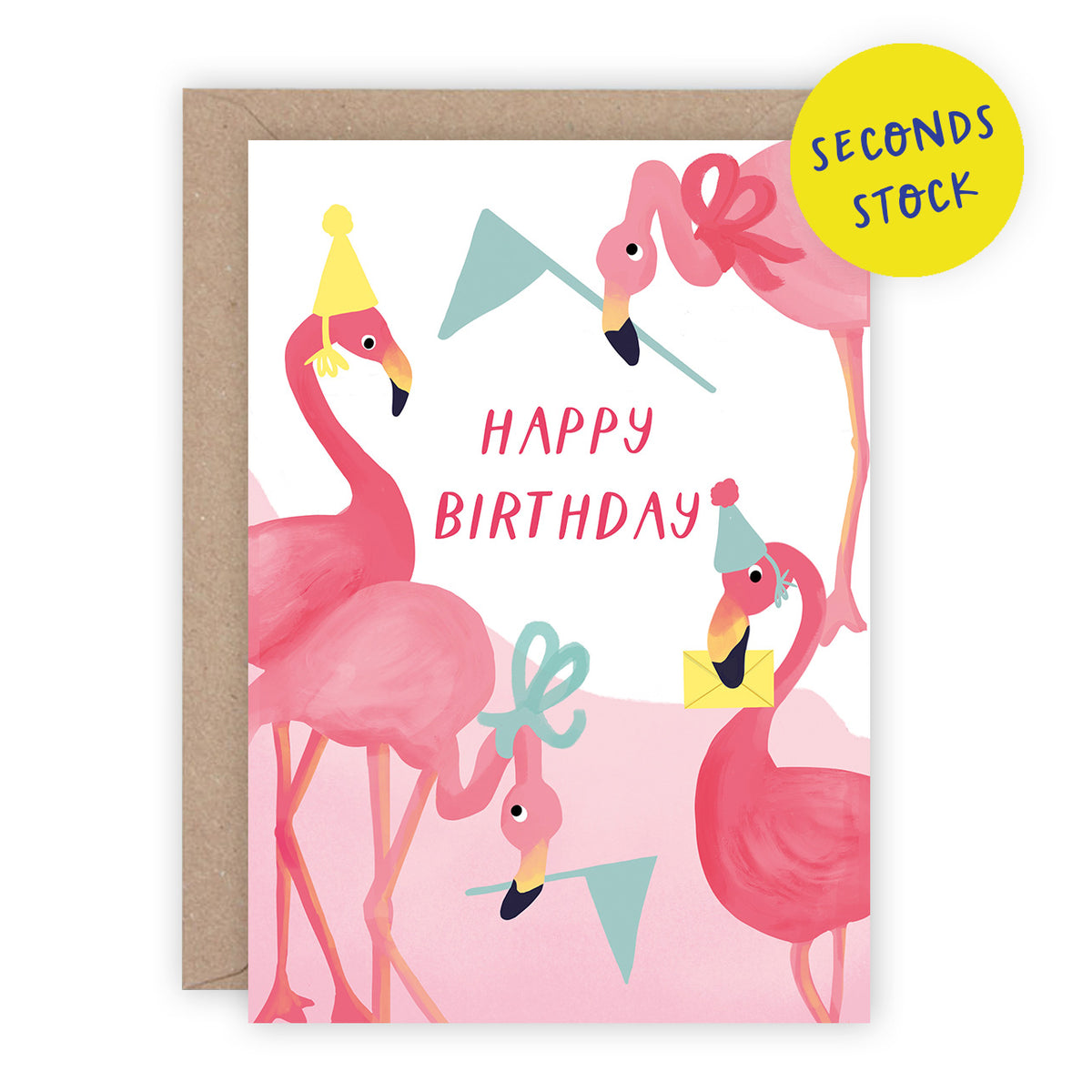 SECONDS: Flamingo Bday Card