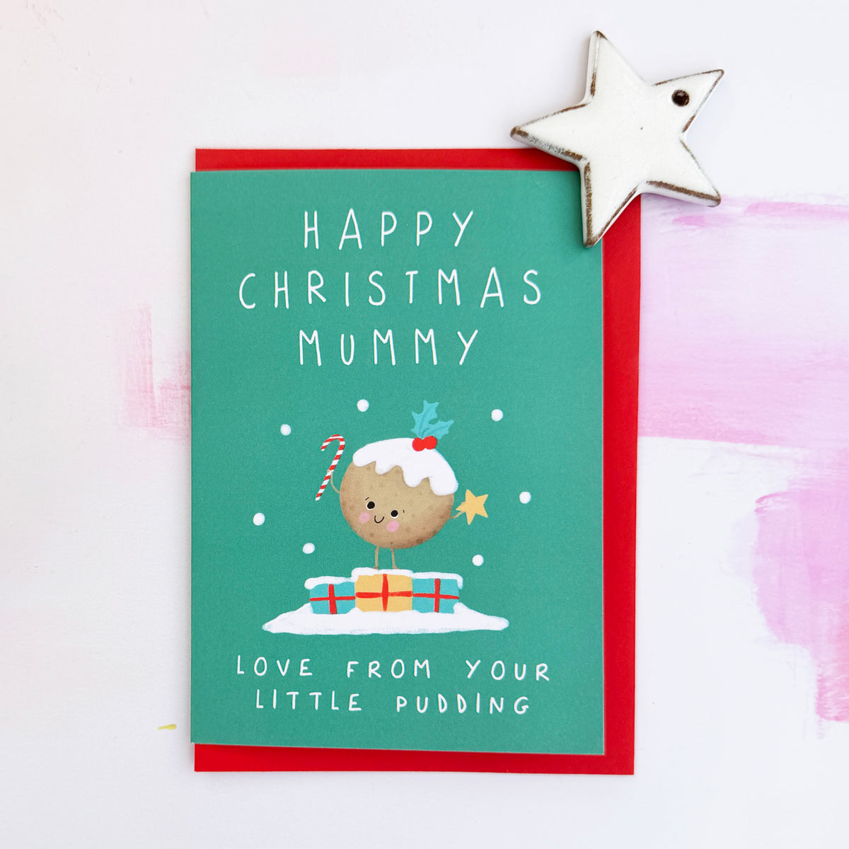 Mummy Pud Christmas Card