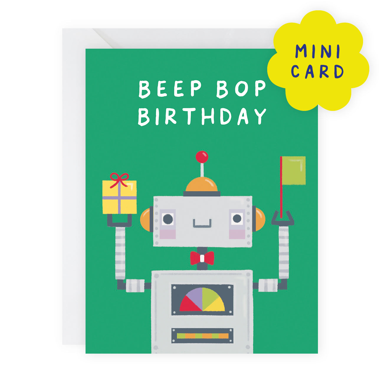 Mini Card - Robot Birthday Card
