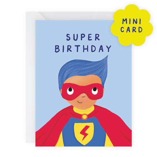 Mini Card - Superhero Birthday Card
