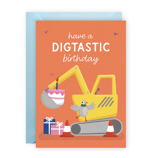 Digger Birthday Card