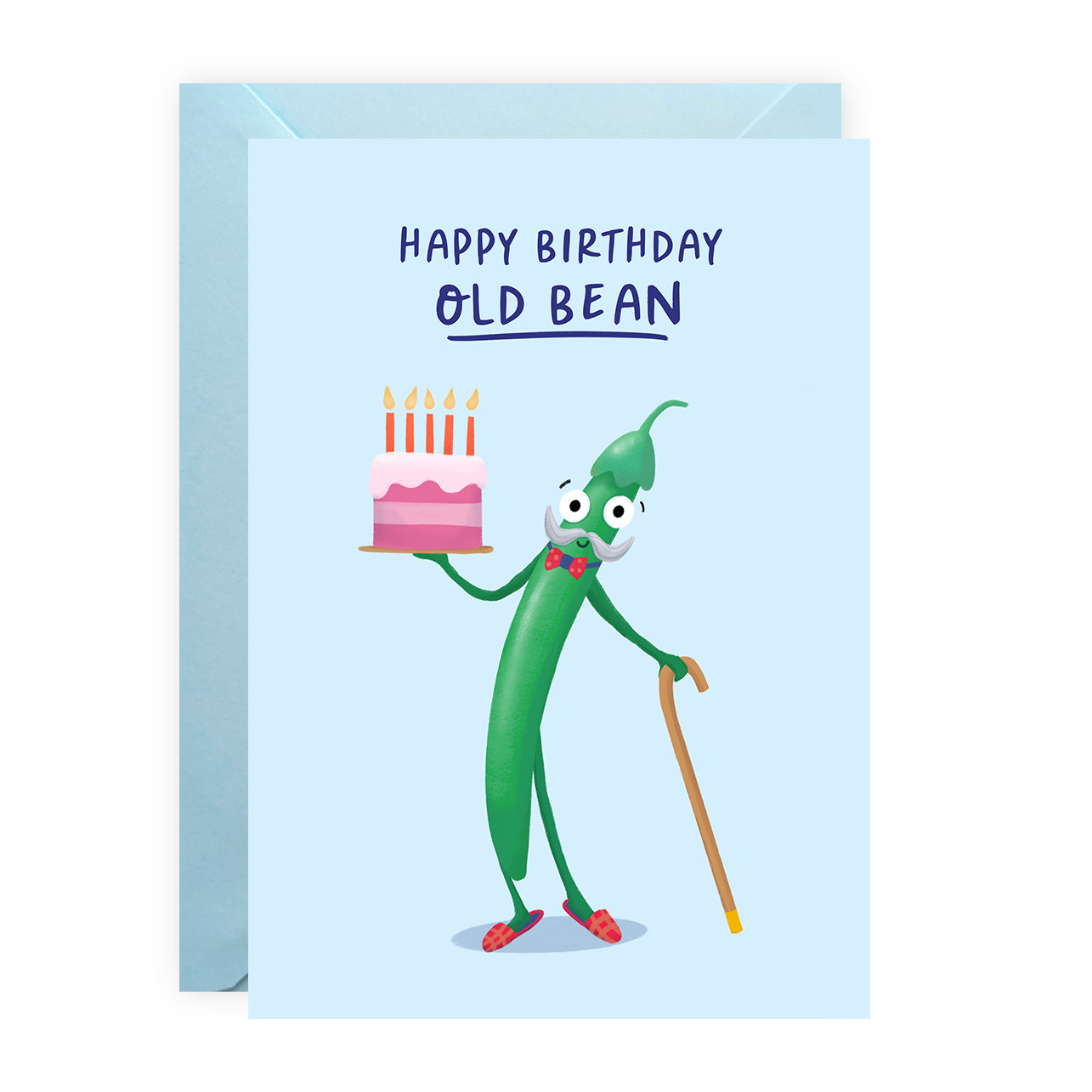 Old Bean Rider Old Bean Birthday Card – Painted Parasol Studio