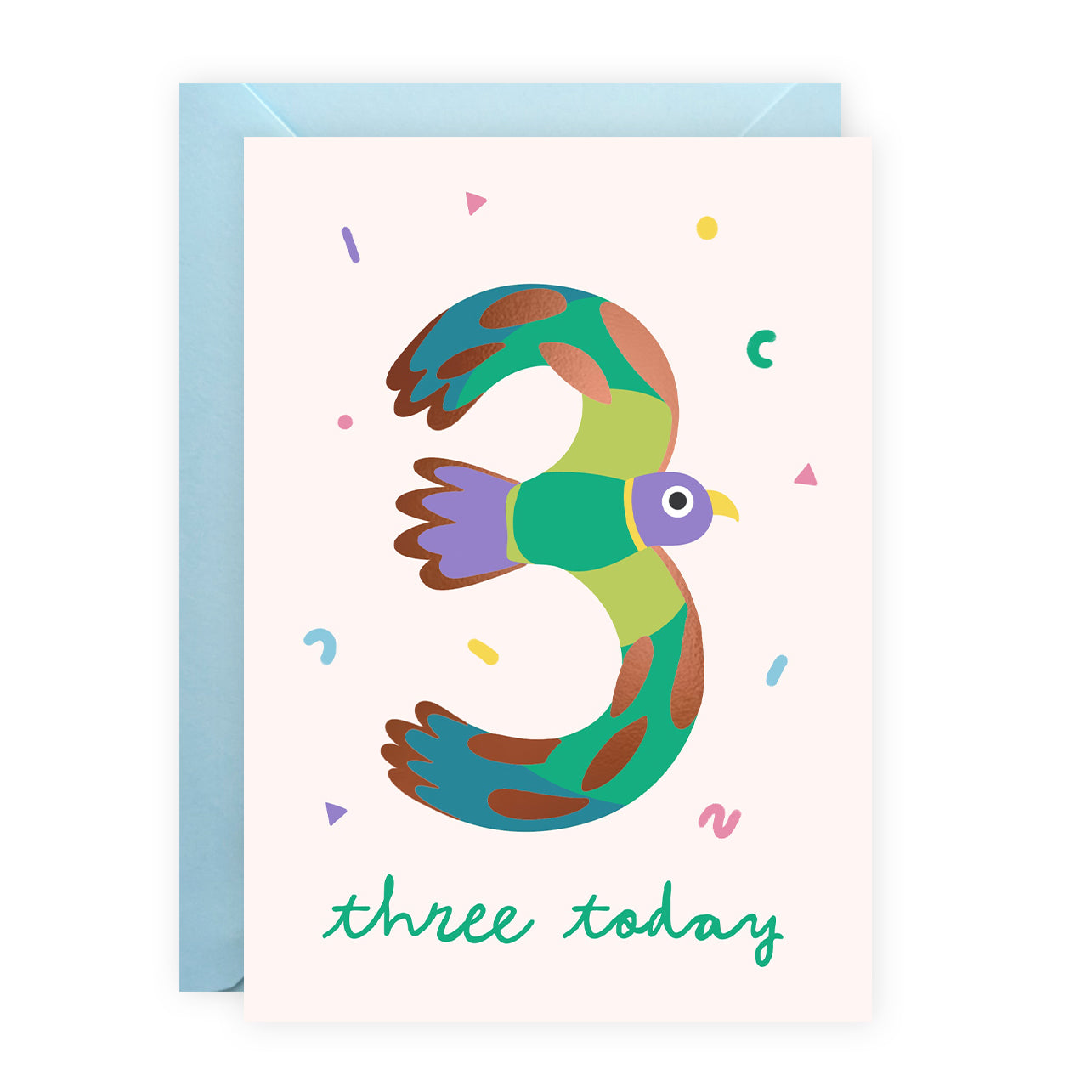Age 3 Shiny Foil Card