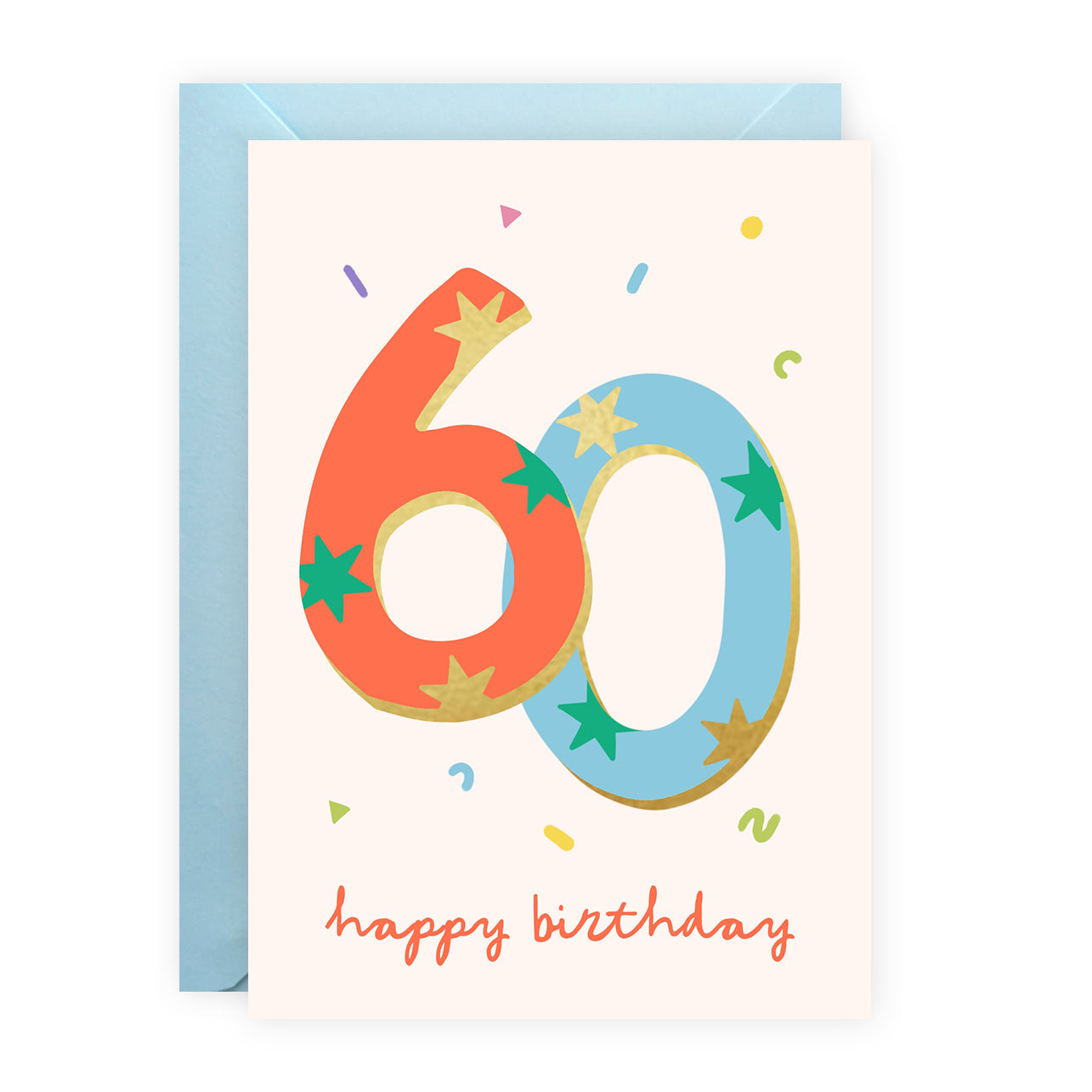 Age 60 Shiny Foil Card