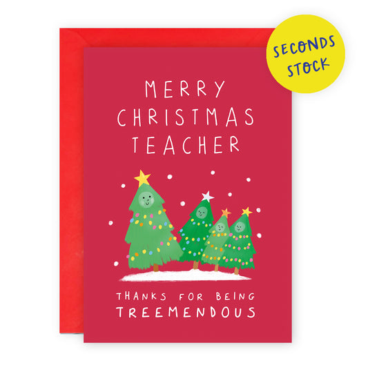 SECONDS: Thanks Teacher Xmas Card