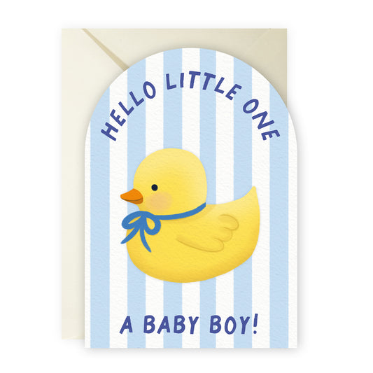 Stripey Baby Boy Card
