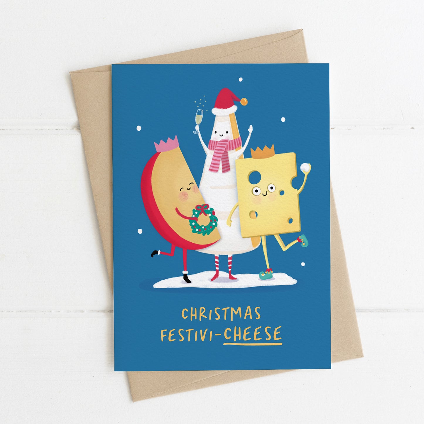 Festive Cheese Christmas Card