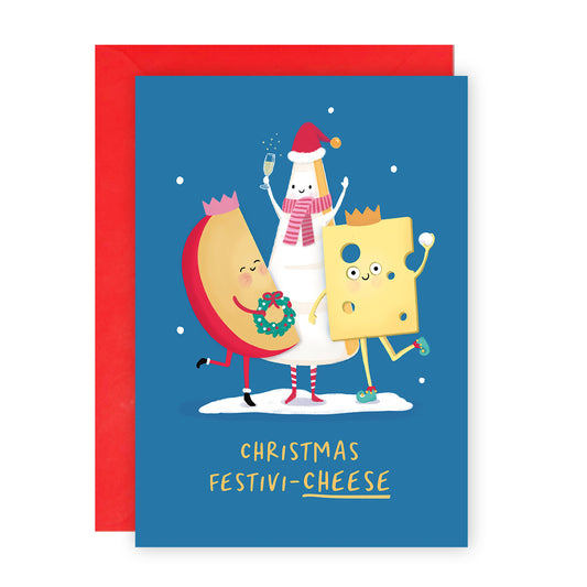 Festive Cheese Christmas Card