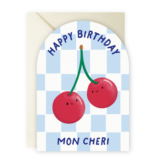 Elegant Cherries Bday Card