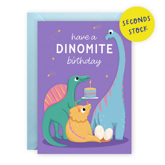 SECONDS: Dinosaur Birthday Card