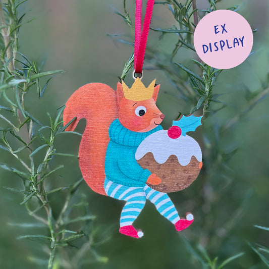 EX DISPLAY: Squirrel Xmas Decoration