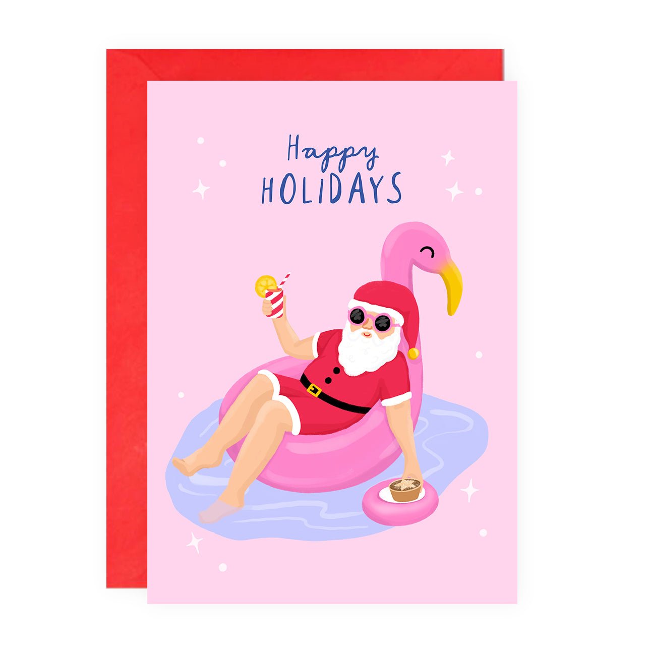 8 Card Christmas Pack (Champers + Holidays)