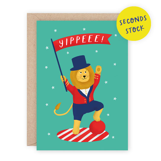 SECONDS: Lion Circus Kids Card