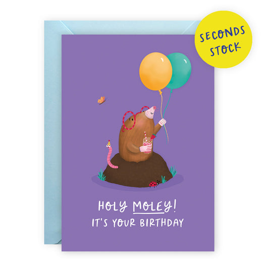 SECONDS: Mole Birthday Card