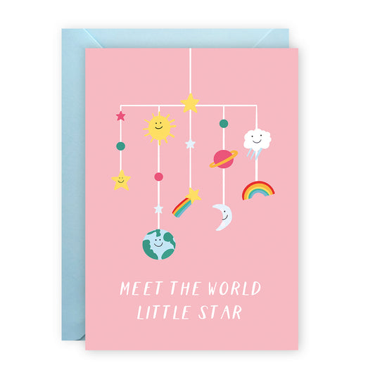 Pink New Baby Card