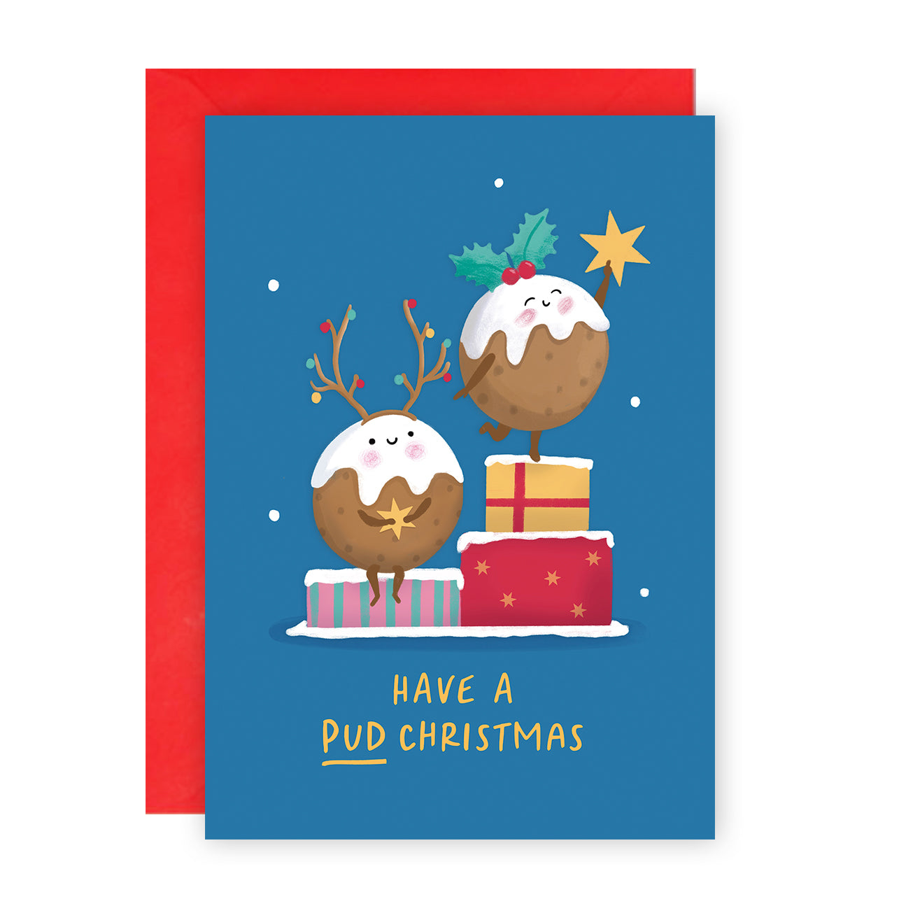 Cute Puddings Christmas Card