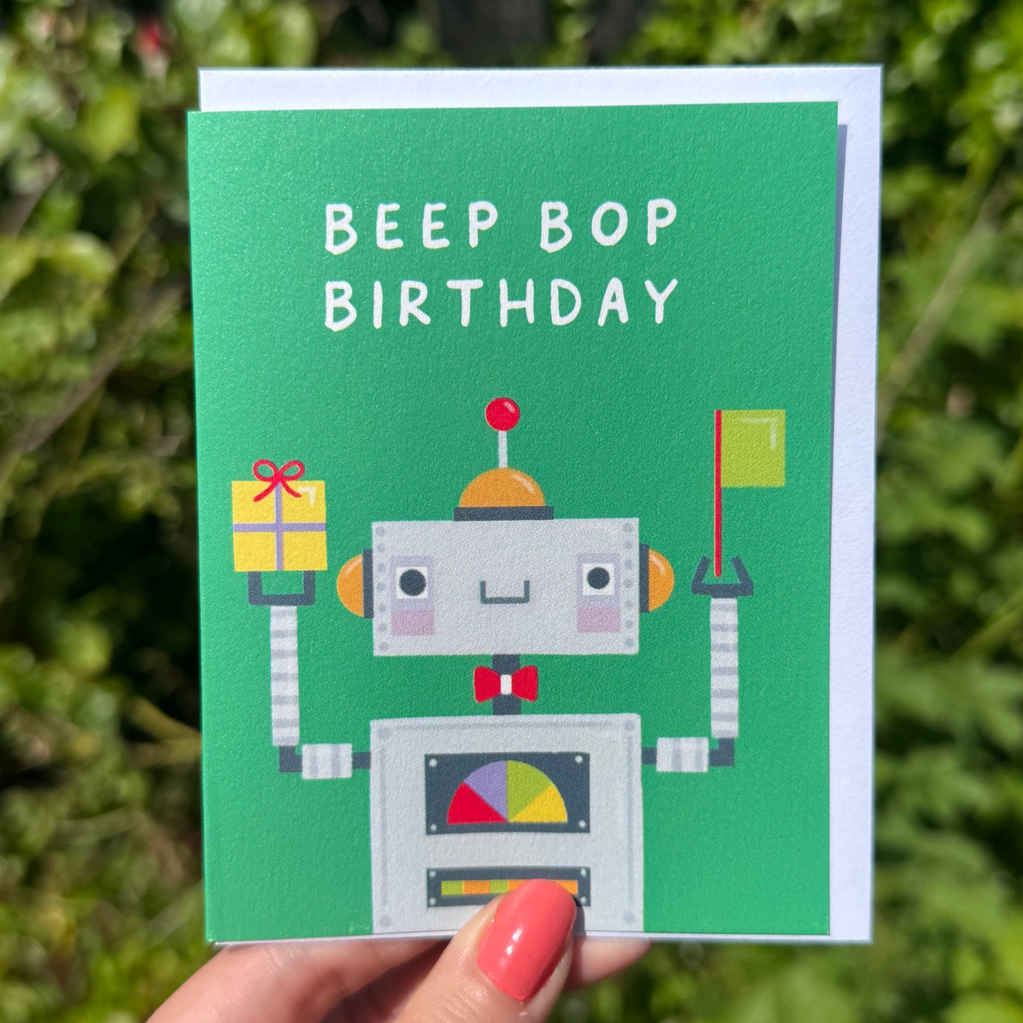 Mini Card - Robot Birthday Card
