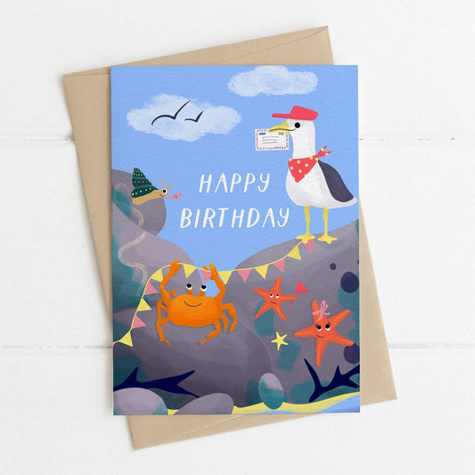 Seagull Birthday Card