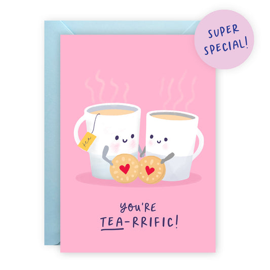 SUPER SPECIAL: Cute Tea Birthday Card